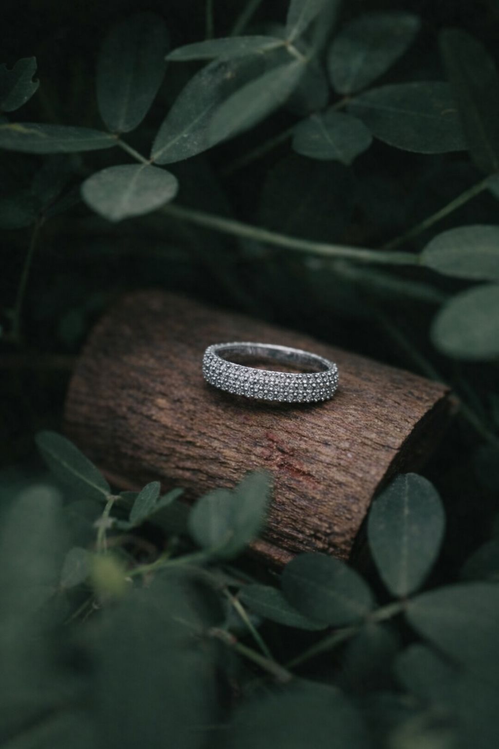 Luxury Micro Pave Diamond Ring – Elegant Silver Sparkle Band for Women