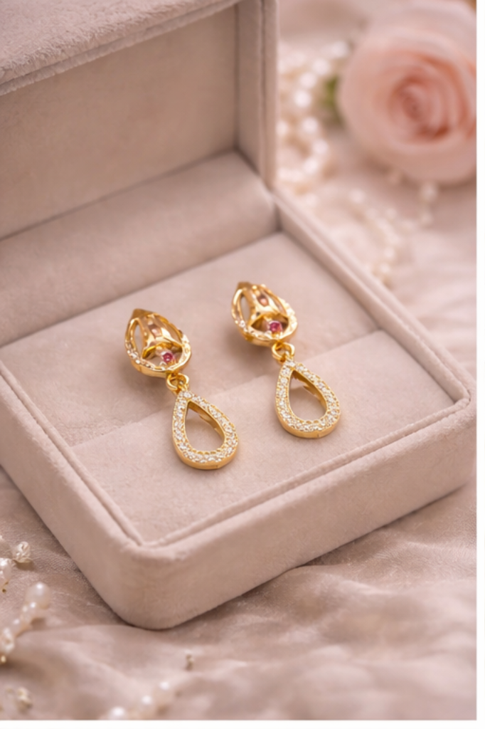 Golden Teardrop Earrings