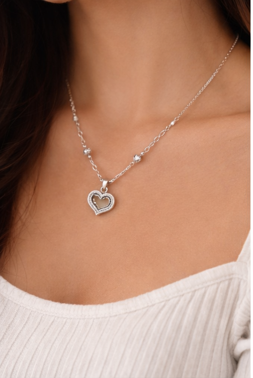Crystal Heart Pendant Necklace