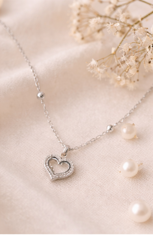 Crystal Heart Pendant Necklace