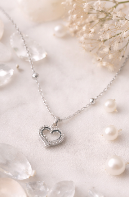 Crystal Heart Pendant Necklace