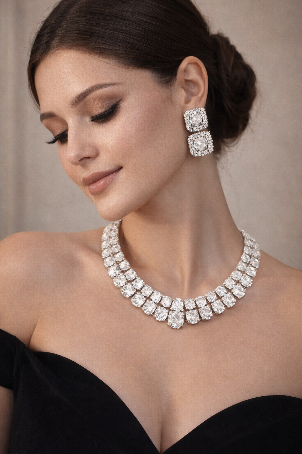 Luxury Diamond Necklace Set