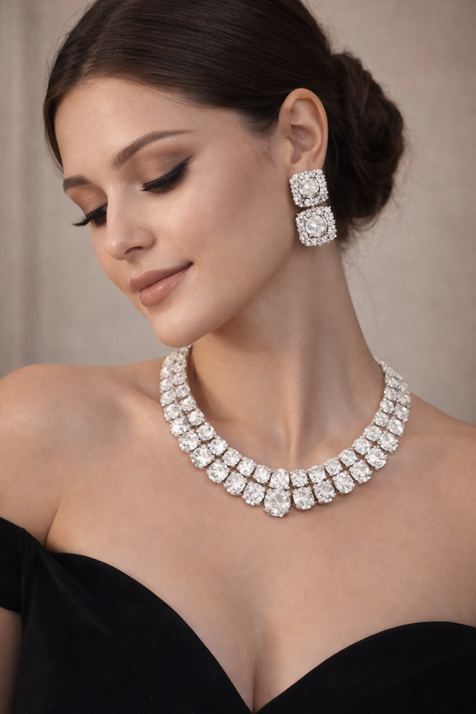Luxury Diamond Necklace Set