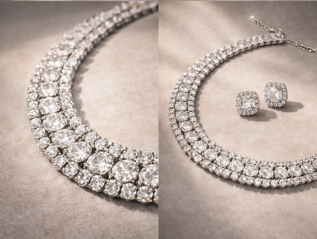 Luxury Diamond Necklace Set