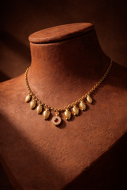 Heritage Gold Leaf Necklace