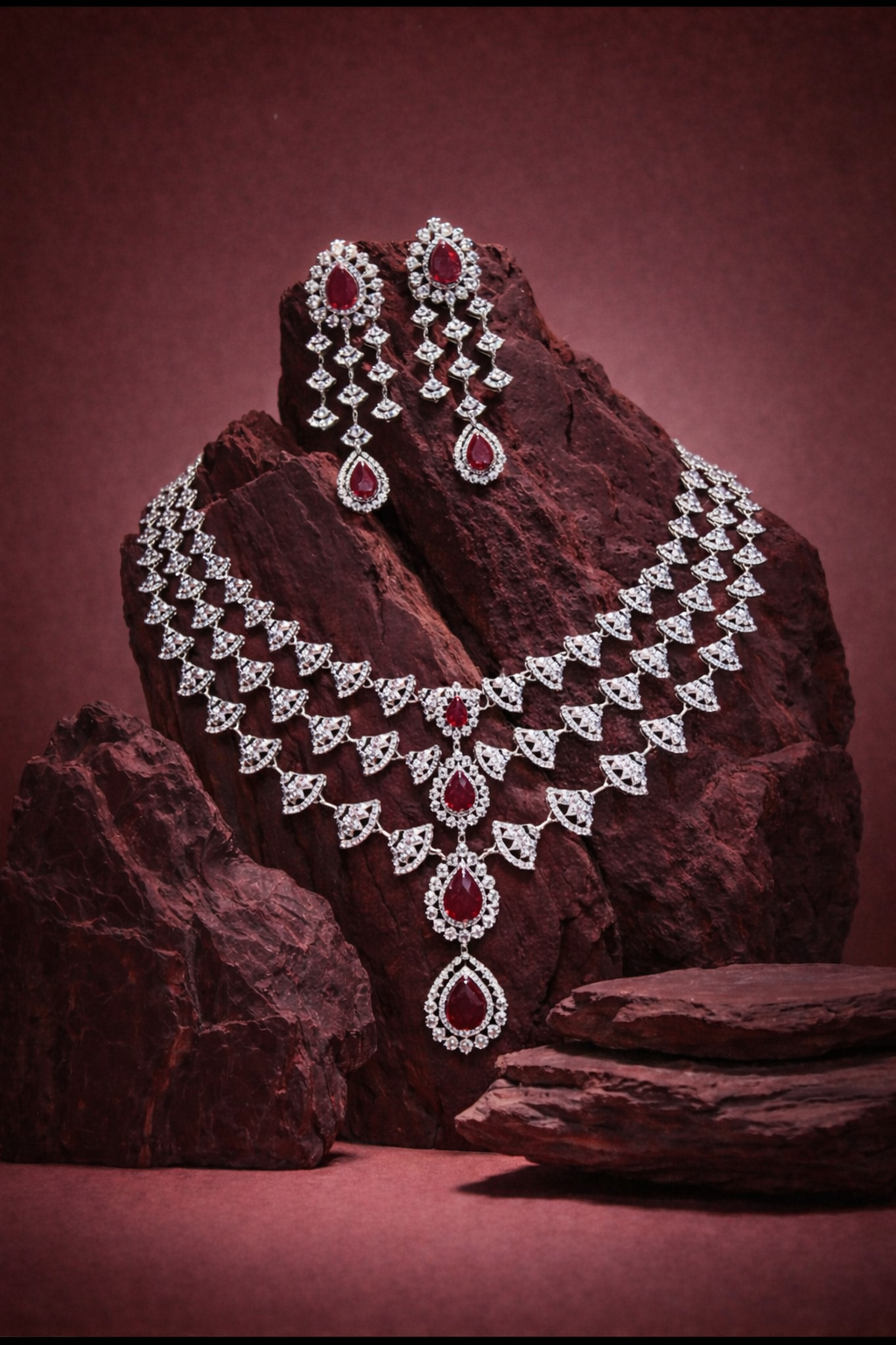 Royal Ruby Diamond Set