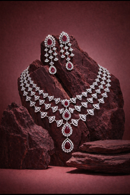 Royal Ruby Diamond Set