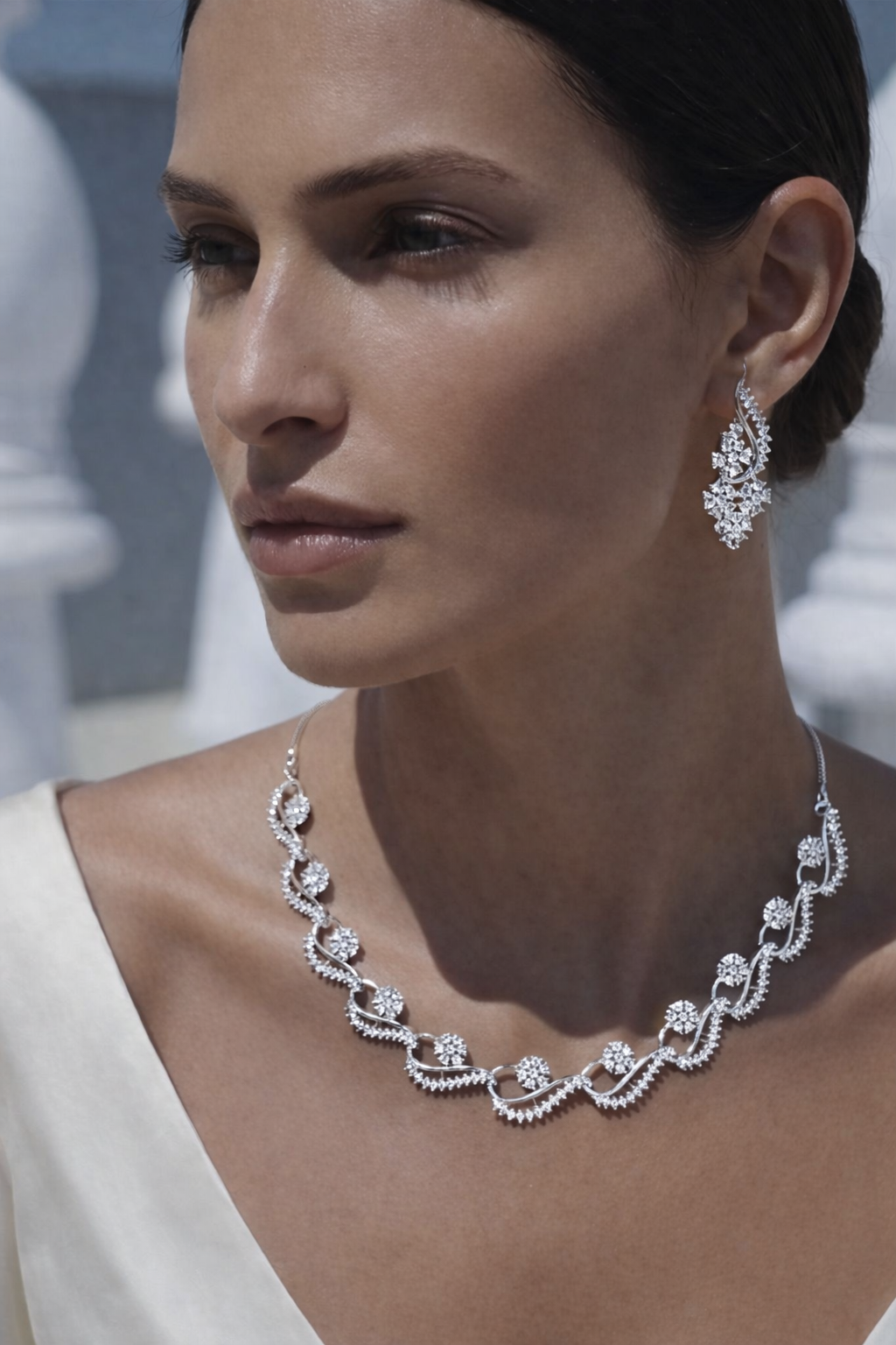 Classic Diamond Vine Necklace Set