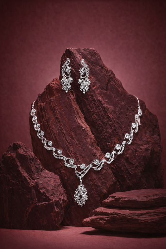 Classic Diamond Vine Necklace Set