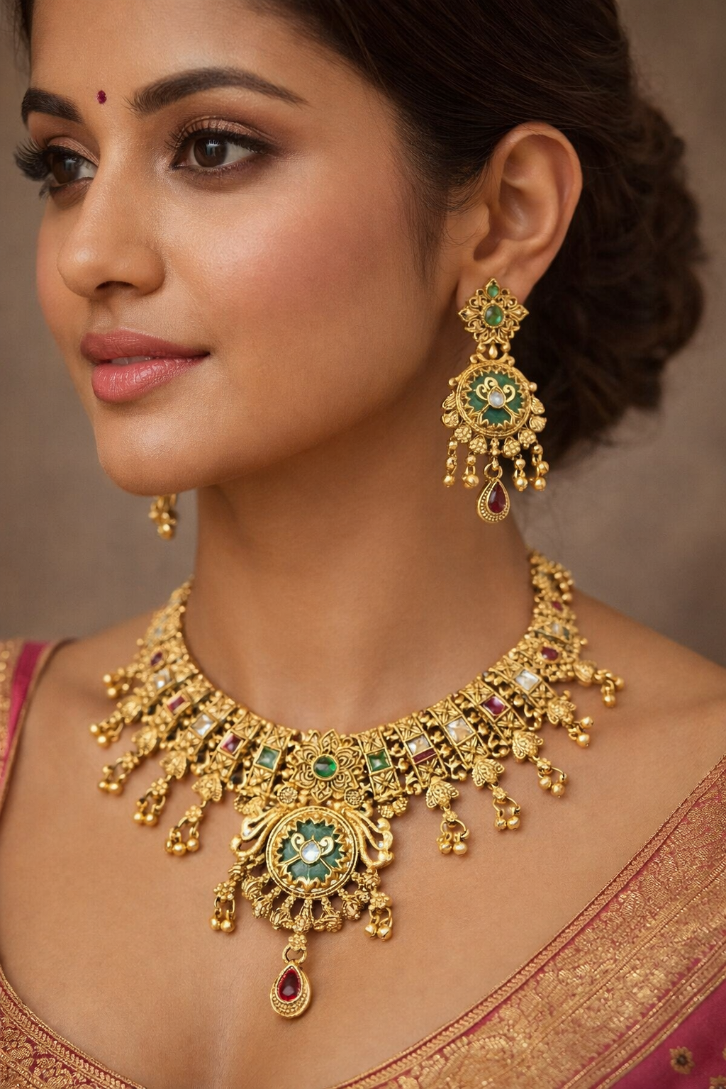 Royal Temple Necklace Set