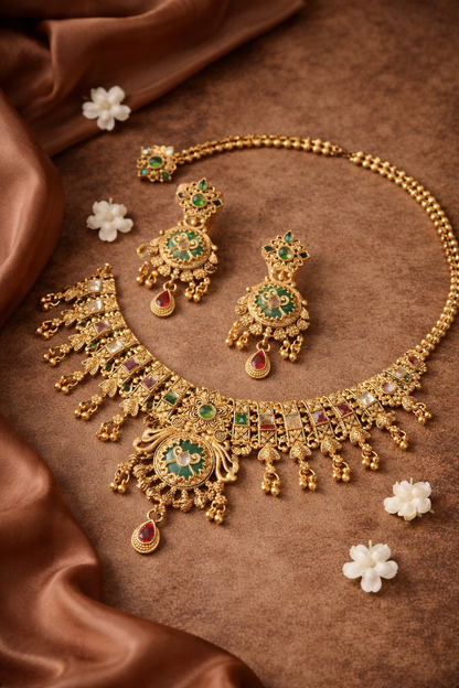 Royal Temple Necklace Set