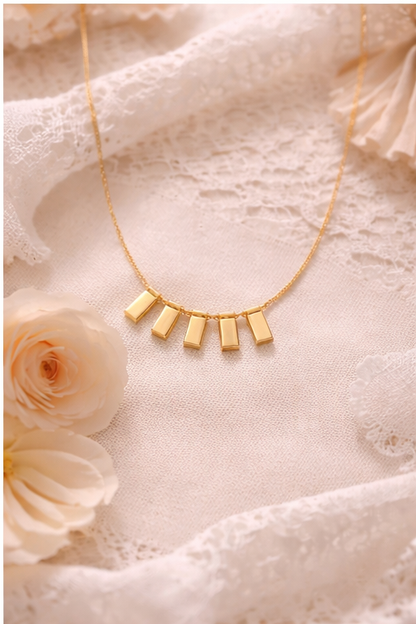 Minimal Gold Bar Necklace