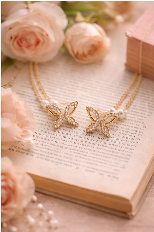 Golden Butterfly Earrings