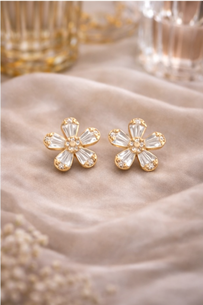 Crystal Flower Earrings
