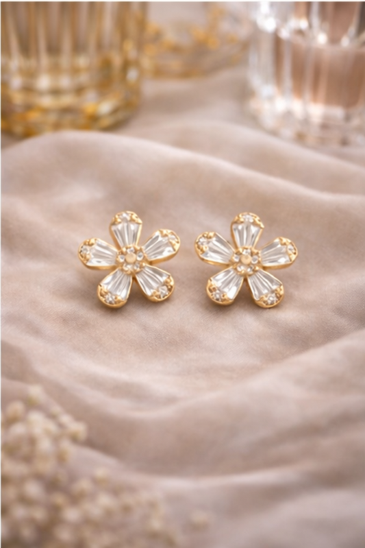 Crystal Flower Earrings