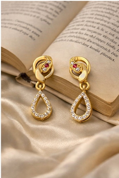 Royal Teardrop Crystal Earrings