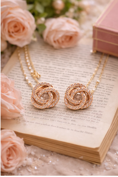 Rose Gold Swirl Earrings