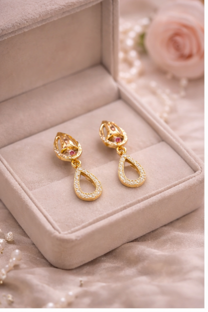 Golden Teardrop Earrings