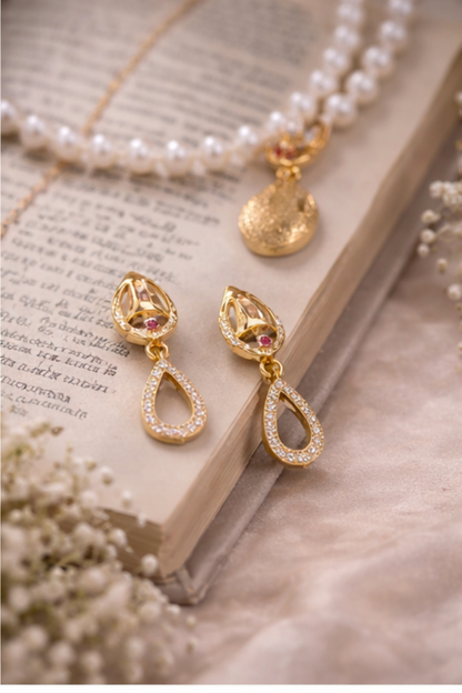 Golden Teardrop Earrings