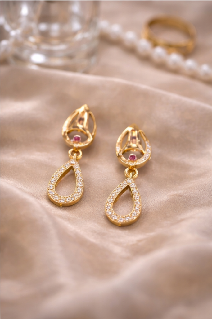 Golden Teardrop Earrings