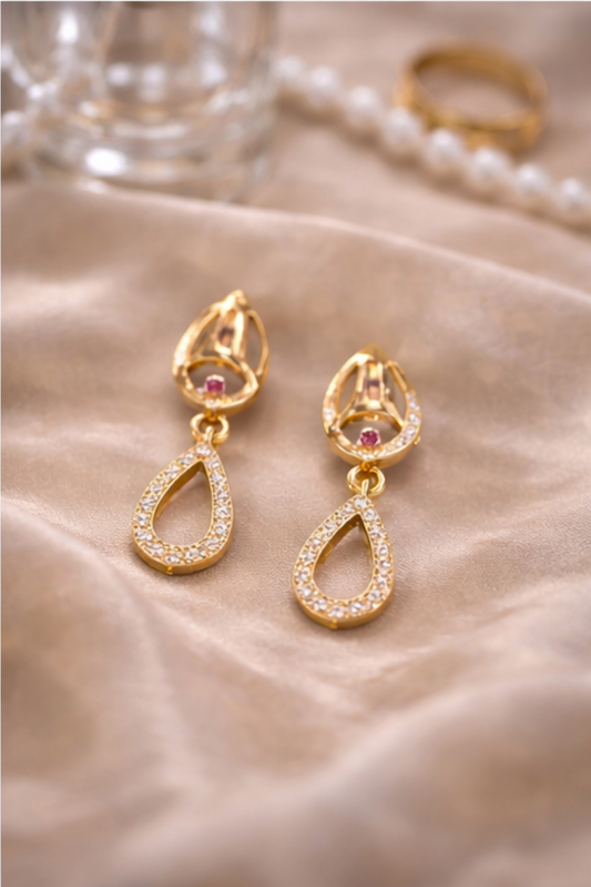 Golden Teardrop Earrings